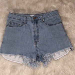 Blue jean shorts